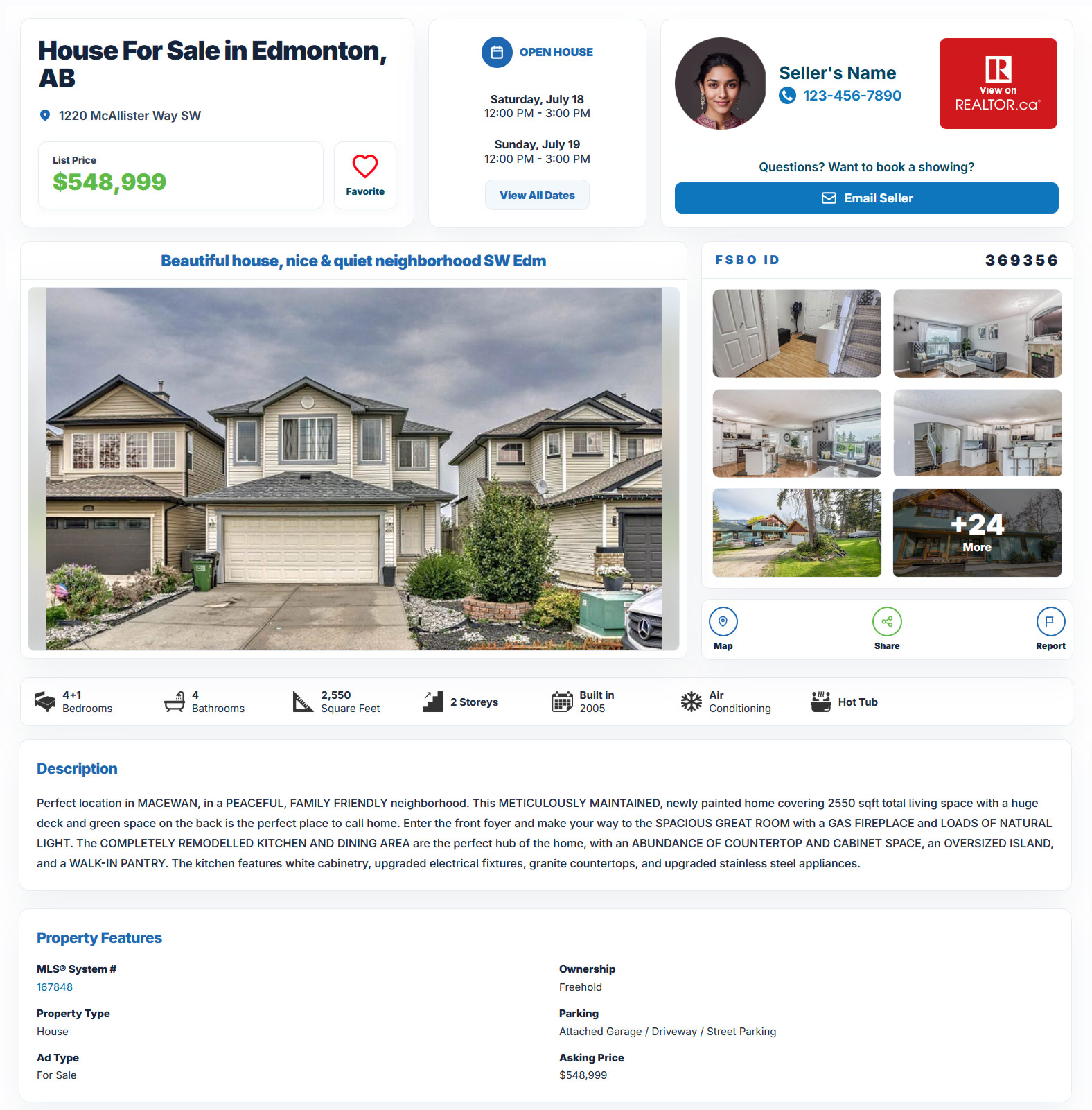 ForSaleByOwner.ca listing screenshot for International